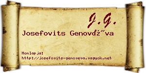 Josefovits Genovéva névjegykártya